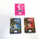Pilules masculines d'amélioration de capsule de vente chaude empaquetant la boîte à cartes imprimant la promotion rose de carte de papier de minou