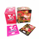 La publicité imprimant l'emballage masculin de papier fait sur commande de pilule d'amélioration de rhinocéros fait sur commande de boîte à cartes enferme dans une boîte le minou rose