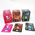 Les boîtes masculines d'emballage de pilule d'amélioration de rhinocéros fait sur commande boursouflent le paquet de pilule de rhinocéros de poseidon de chat de chat de rose de boîte de papier des cartes 3d