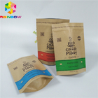 Tenez les sacs en papier avec l'emballage fait sur commande de poche de Logo Resealable Brown Kraft Paper pour des grains de café