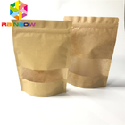 Sacs en papier faits sur commande de Brown Papier d'emballage de tirette de Logo White Paper Bags With pour l'emballage de papier d'aluminium de nourriture
