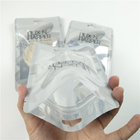 Emballage adapté aux besoins du client avant clair brillant de sac de serrure de fermeture éclair de papier d'aluminium de sachets en plastique de trou de coup de fil dentaire