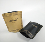 Le support sec de papier de Brown emballage de café de nourriture vers le haut de la gravure de poche a imprimé