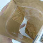 Le zip-lock stratifié imperméable de papier de Brown emballage de support de casse-croûte met en sac avec la fenêtre