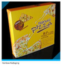 Les boîtes de papier attrayantes jaunes d'emballage ont adapté le logo aux besoins du client pour l'emballage de pizza