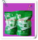 Emballage inférieur zip-lock de sachet en plastique de gousset, sac d'emballage de thé vert