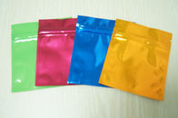 Petits joint latéral de sac de papier aluminium trois brillants colorés Mylar plat avec le zip-lock