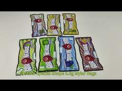 Impression personnalisée 3.5G 7G Sachets Mylar Découpés avec Fermeture Zippée de Forme Irrégulière