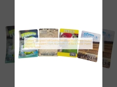 Sac en plastique Mylar avec fermeture à glissière thermoscellée, auto-scellante, résistant à l'humidité, conçu sur mesure, face transparente et dos en feuille d'aluminium pour le sucre