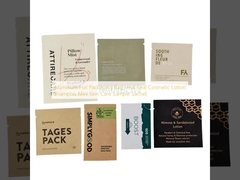 Sac d'emballage en feuille d'aluminium étanche à la chaleur lotion cosmétique shampooing mini soin de la peau sachet d'échantillon