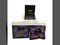 Boîte de distributeur Mylar Sac perforé Counter Paper Display Box Pour la poudre d' énergie en caoutchouc Capsules de médicaments avec déchirure hors ligne