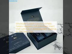 Vente en gros de dossiers cosmétiques personnalisés de luxe Magnétique cadeau EVA mousse Insérer Mat Lamination Matériau biodégradable pour l'artisanat du parfum