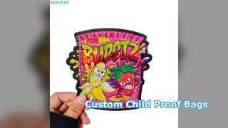 Custom Holographic Mylar Bags Child Proof