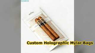 Sacs Mylar holographiques personnalisés - refermables et biodégradables