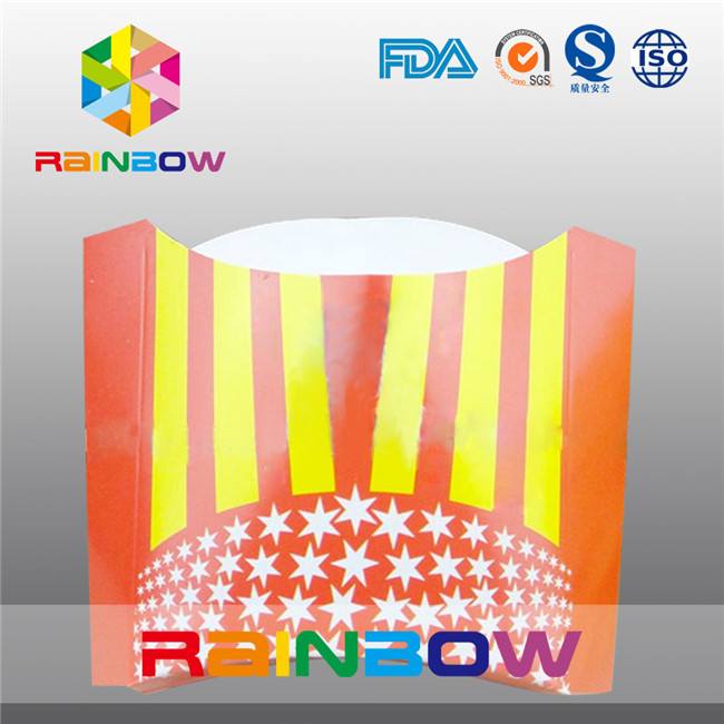 Boîte de papier se pliante jetable d'emballage pour des pommes frites empaquetant la boîte