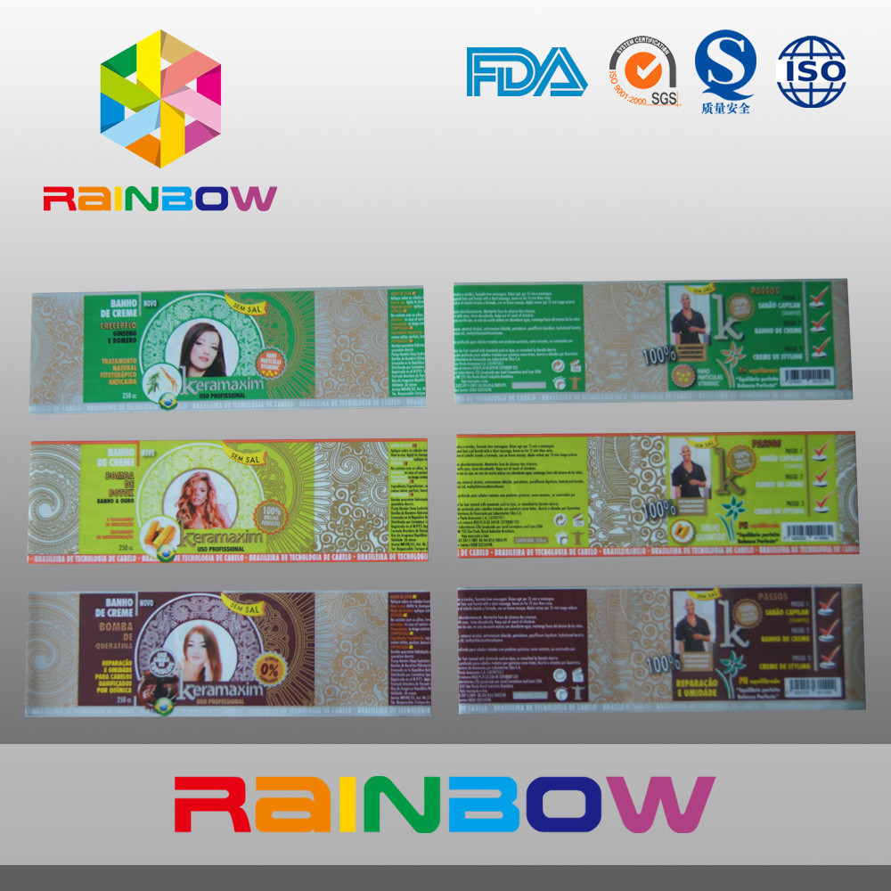 Les labels de douille de rétrécissement de chaleur de PVC pour la boisson met l'emballage en bouteille en petit pain