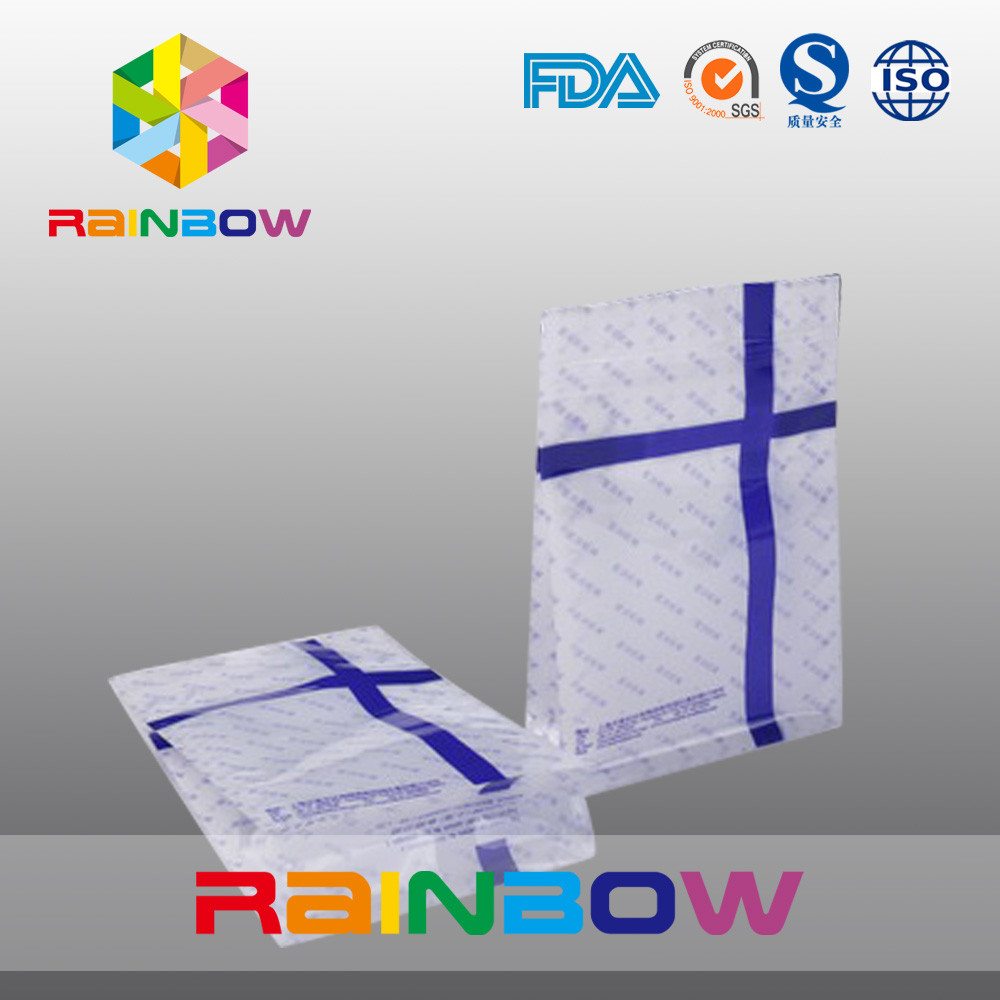 Sachets en matière plastique imprimés par gravure de fond plat empaquetant le rescellage zip-lock de catégorie comestible