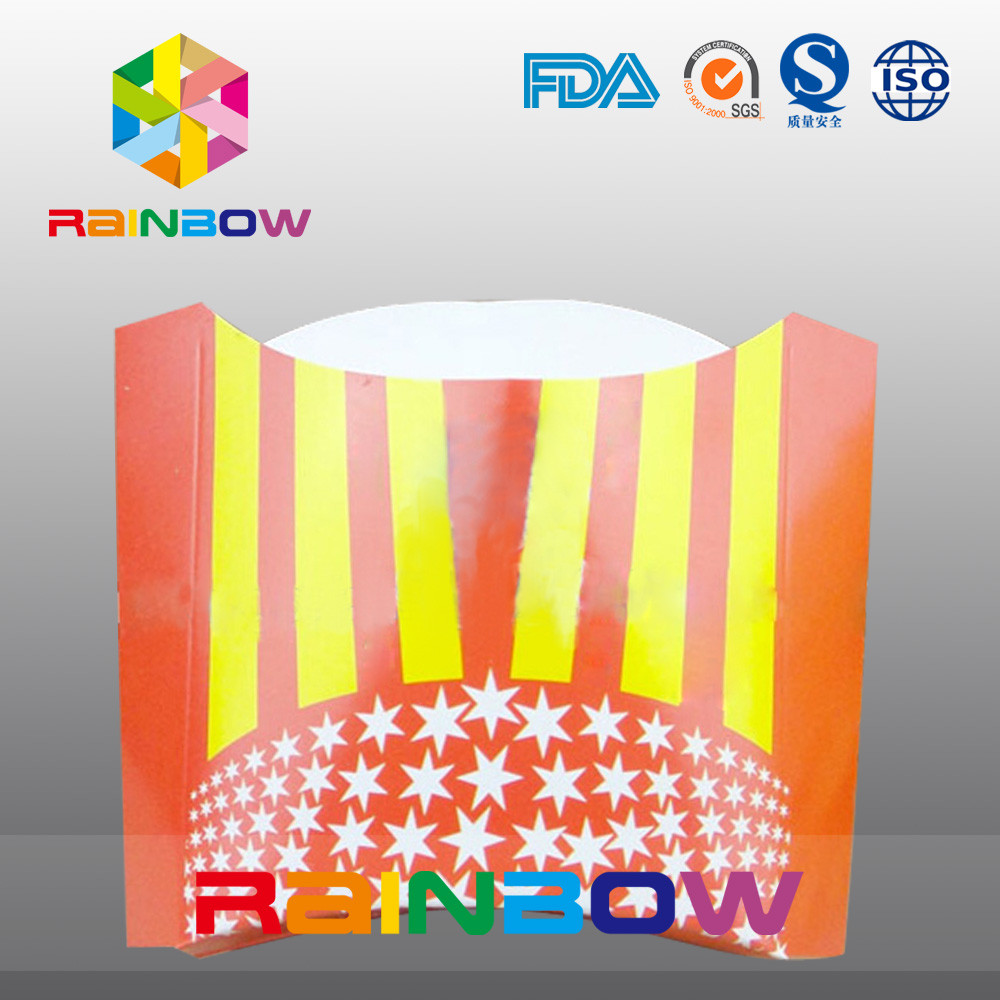 Biodégradable emportez l'emballage jetable de pommes frites de boîte de papier