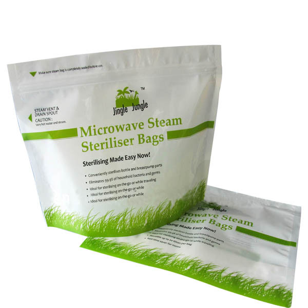 Le papier d'aluminium adapté aux besoins du client a stratifié la poche rescellable de micro-onde de vide de sac/catégorie comestible