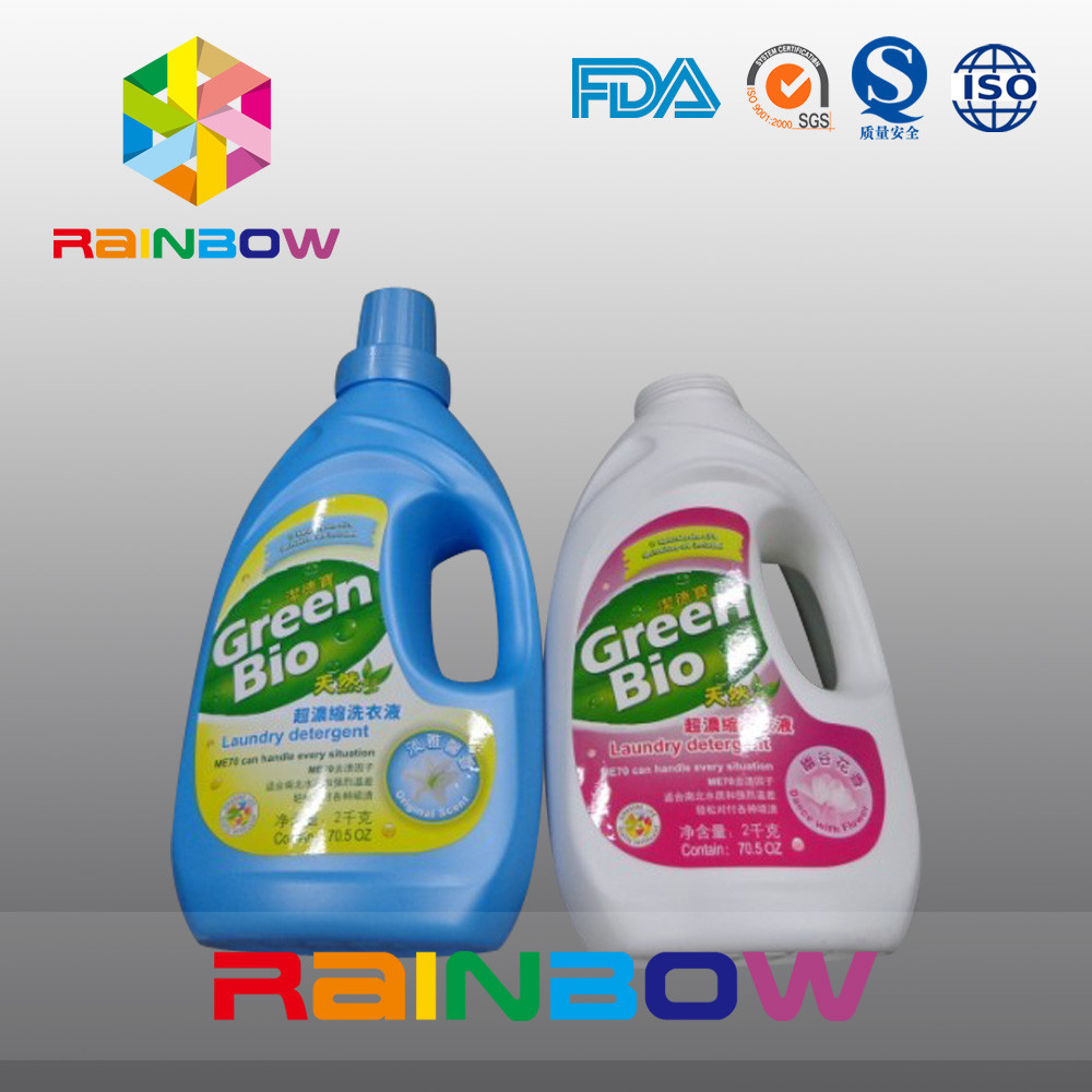 Autocollant imperméable pour la bouteille en plastique, labels auto-adhésifs de douille pour des bouteilles de détergent liquide