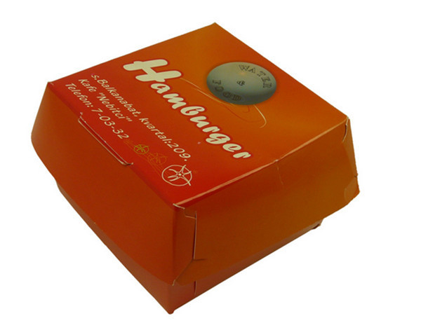 Conception imprimée par coutume d'emballage de boîte de papier pour le restaurant d'aliments de préparation rapide