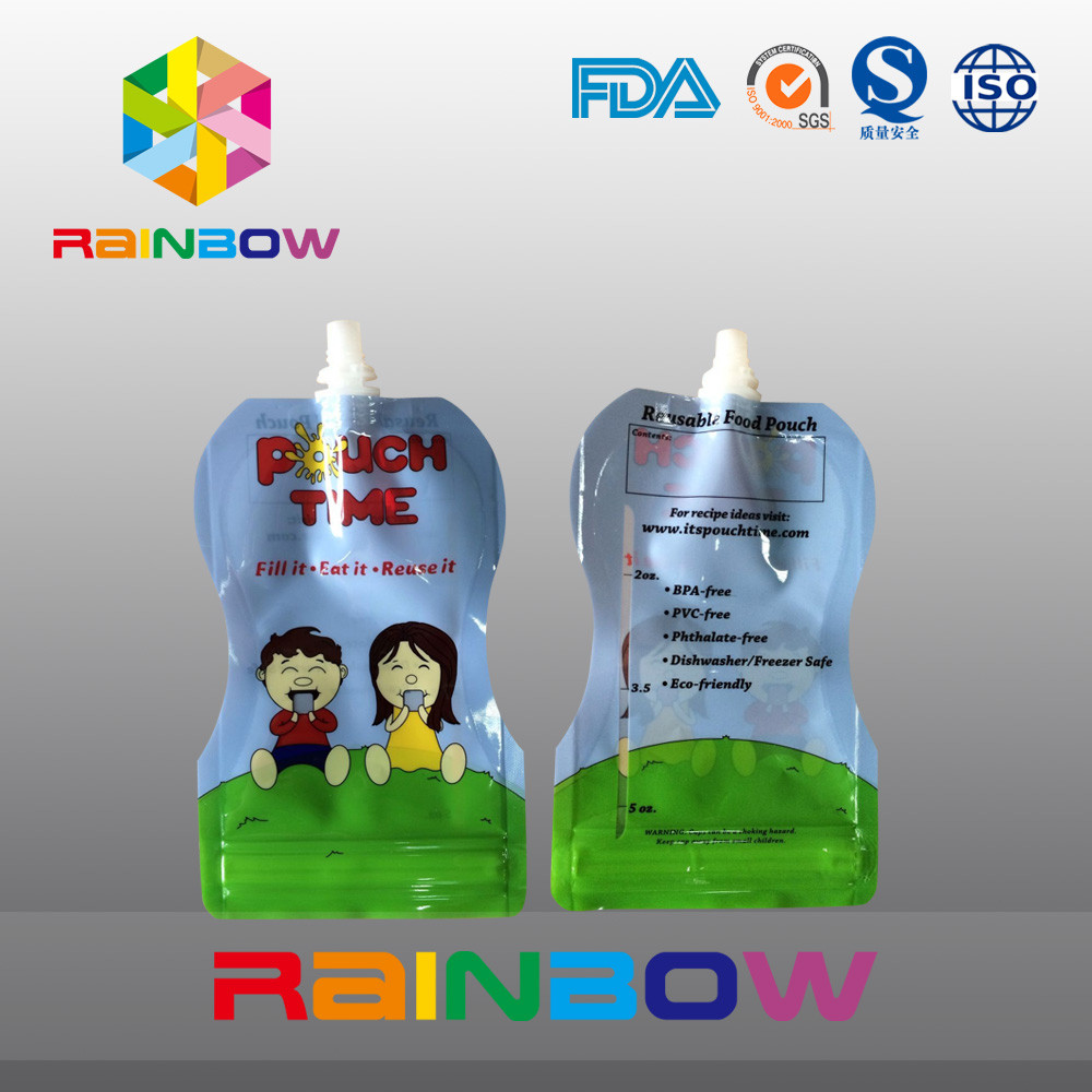 Le type libre 5 onces tiennent l'emballage de poche pour la nourriture de Babay avec la tirette Reclosbale