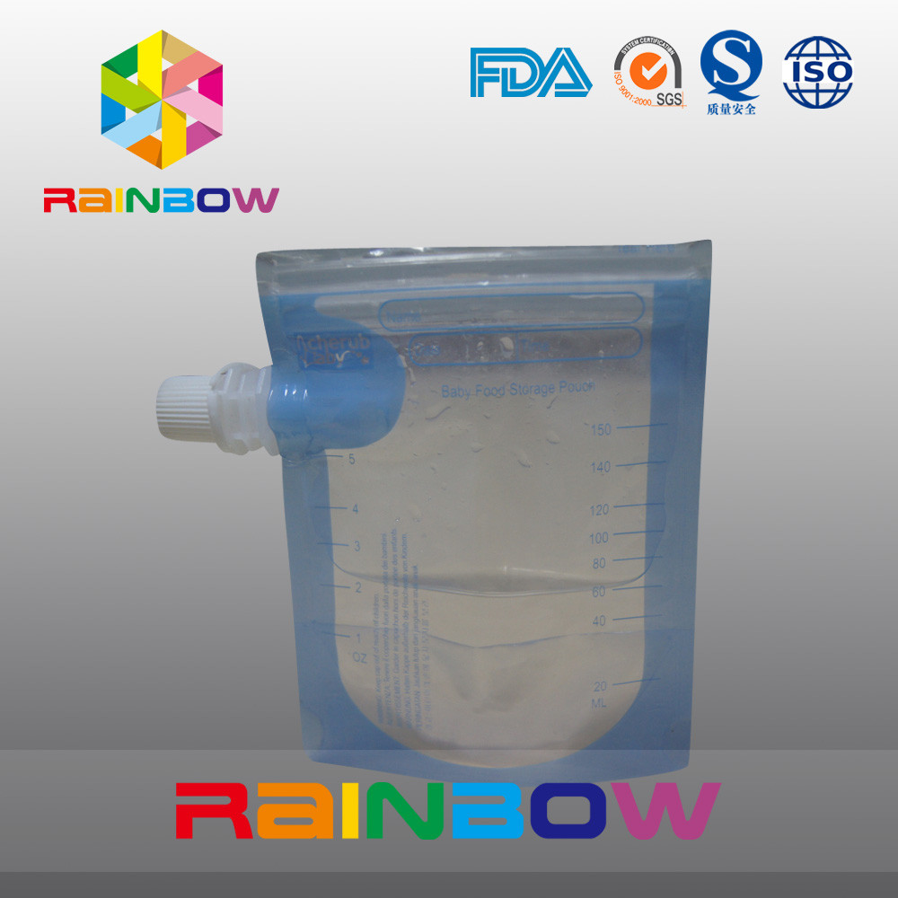 Transprent dégrossissent poche de gousset pour l'eau/boisson, Doypack avec la tirette