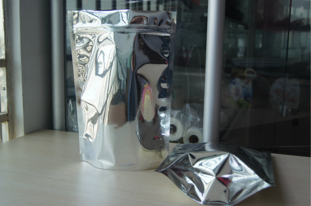 Les sacs zip-lock simples adaptés aux besoins du client de papier d'aluminium/tiennent l'emballage de poche d'aluminium