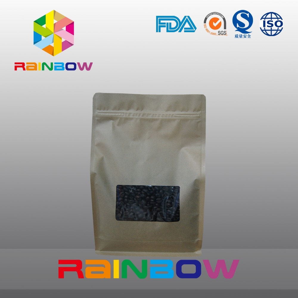 La poche latérale de café de joint du papier d'emballage 8, le gousset inférieur met en sac l'emballage rôti de grain de café