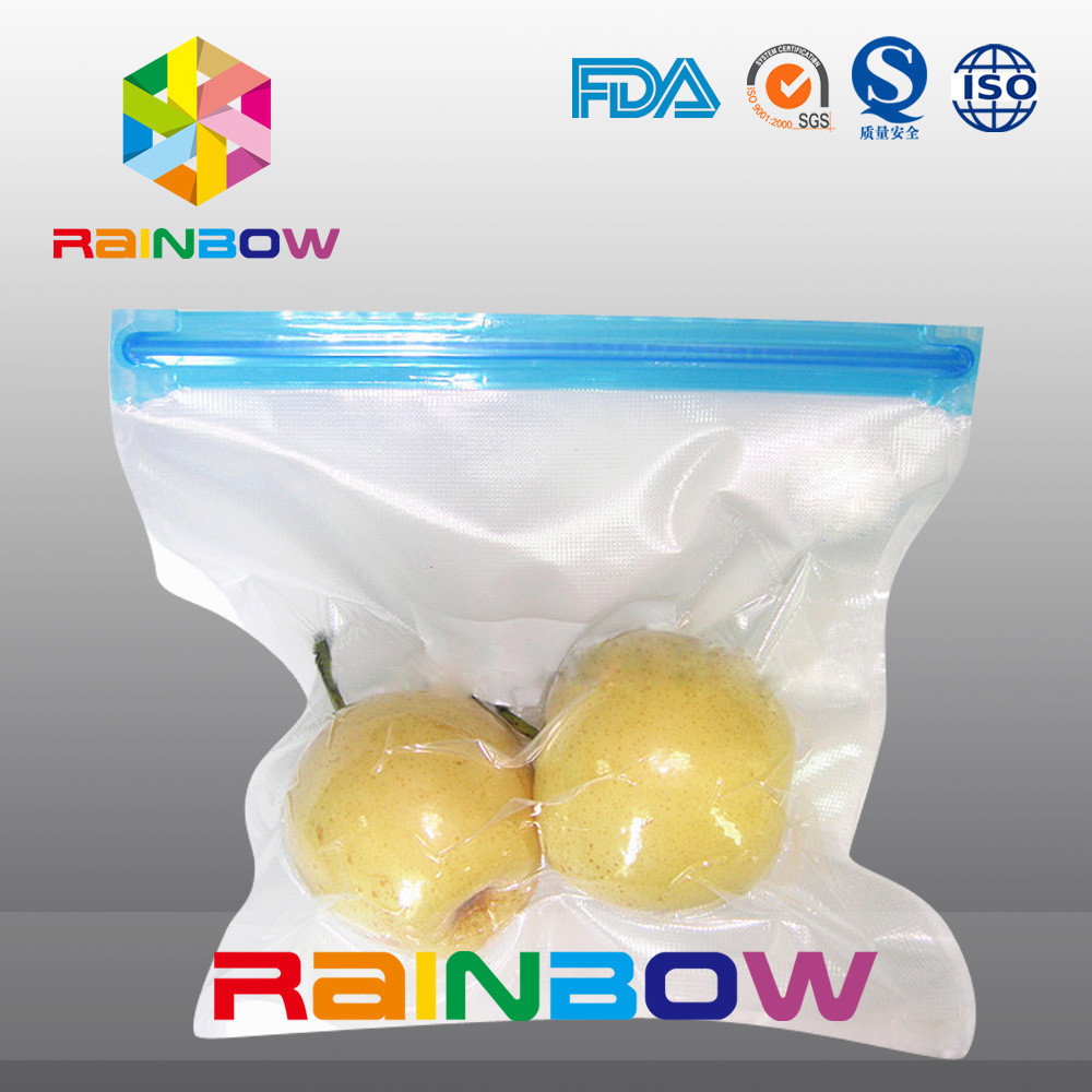 La poly poche de stockage de nourriture de texture de vide/le joint hermétique de nourriture tirette de glisseur met en sac