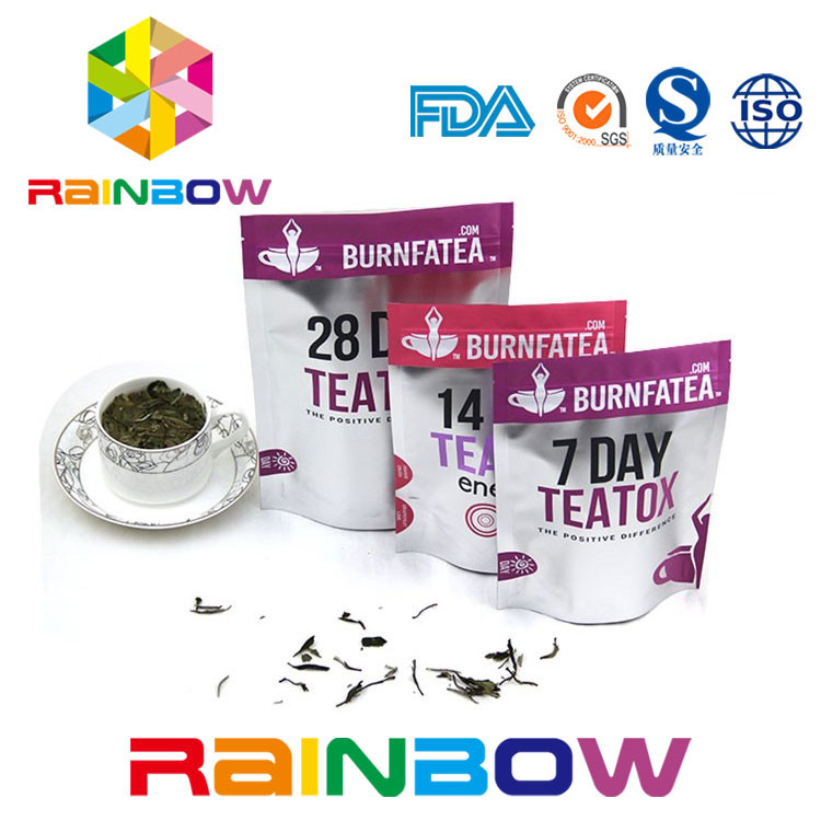 Biodégradable tenez le sac stratifié par zip-lock d'emballage de thé de Mylar de poche de thé