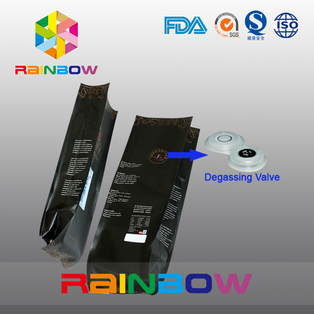 Poche de café de papier d'aluminium de conception/sac de café adaptés aux besoins du client gousset 5lb de côté avec la valve