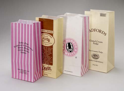 Les sacs en papier adaptés aux besoins du client de Papier d'emballage de logo emportent les aliments de préparation rapide/pain/sac à provisions