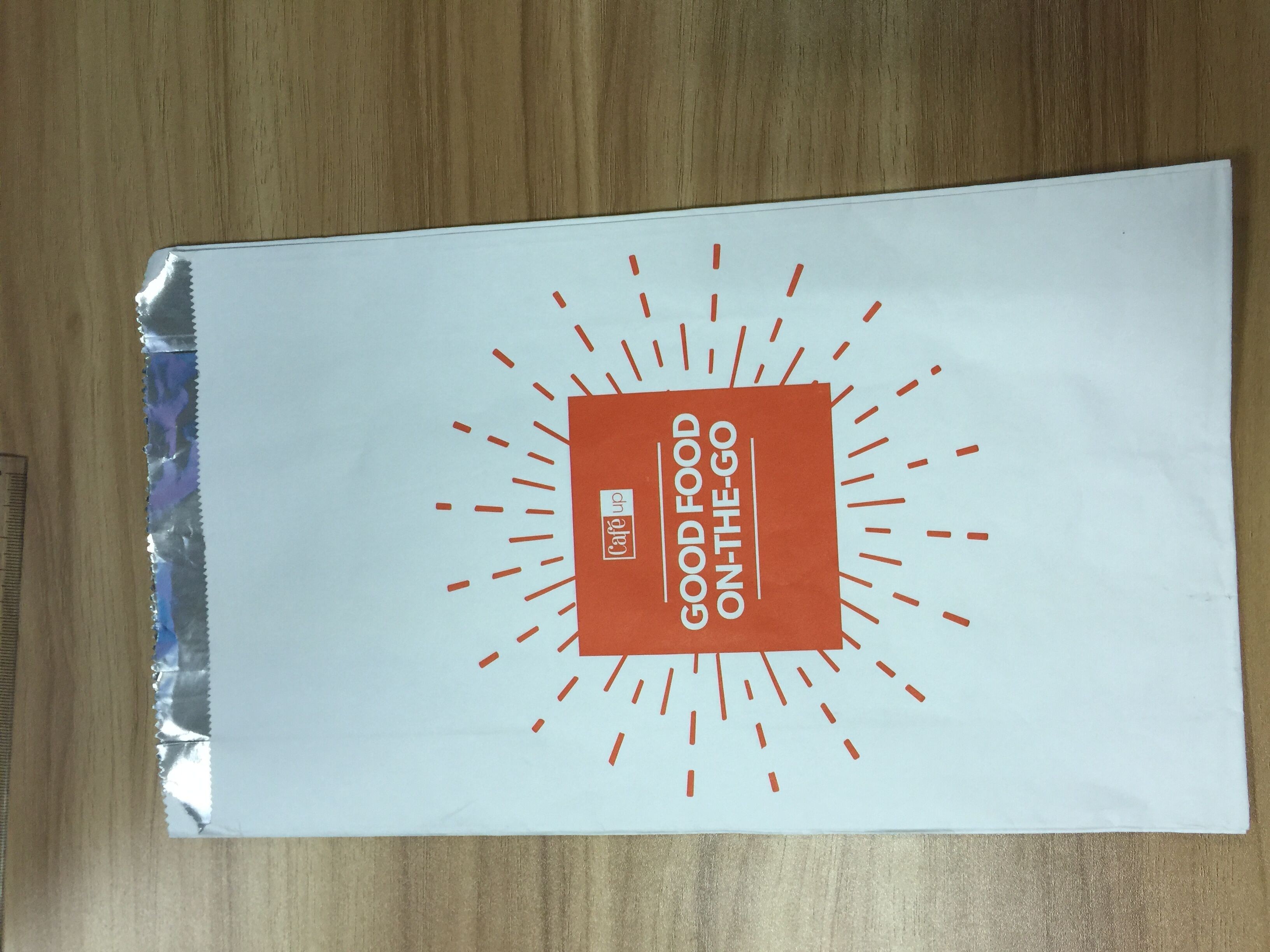 Aluminium rayé de papier d'emballage à l'intérieur de conception adaptée aux besoins du client par sacs d'emballage de poulet rôti