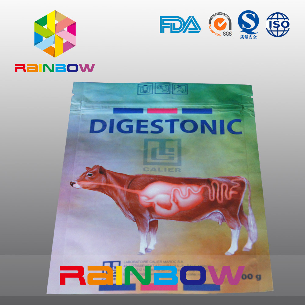 poche d'aliment pour animaux familiers de sac d'emballage alimentaire de l'animal familier 100g/vache avec le logo fait sur commande imprimée