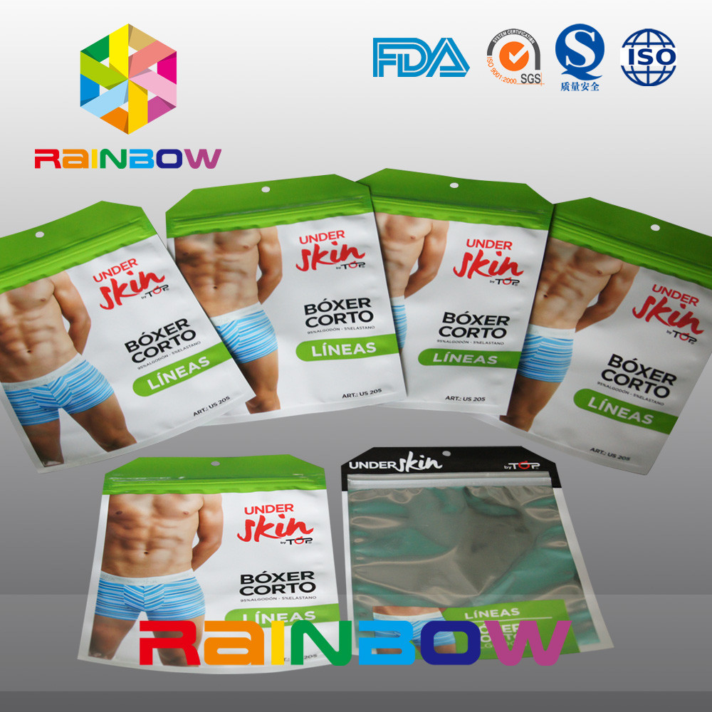 Poche zip-lock d'aluminium de Mylar pour l'emballage de cadeau/habillement/sac zip-lock de Noni/le sachet en plastique de sous-vêtements