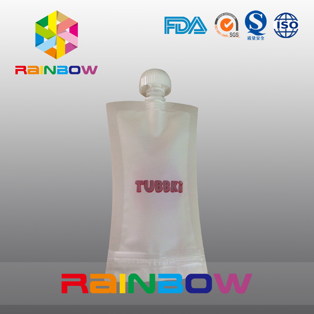 Emballage de poche de bec de poche d'aliment pour bébé de catégorie comestible avec le bec supérieur et la tirette durable