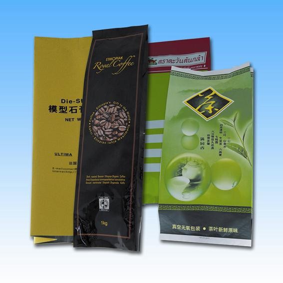 Emballage de joint de quadruple de gousset de côté de papier d'aluminium, sac de Pacakging de café/thé