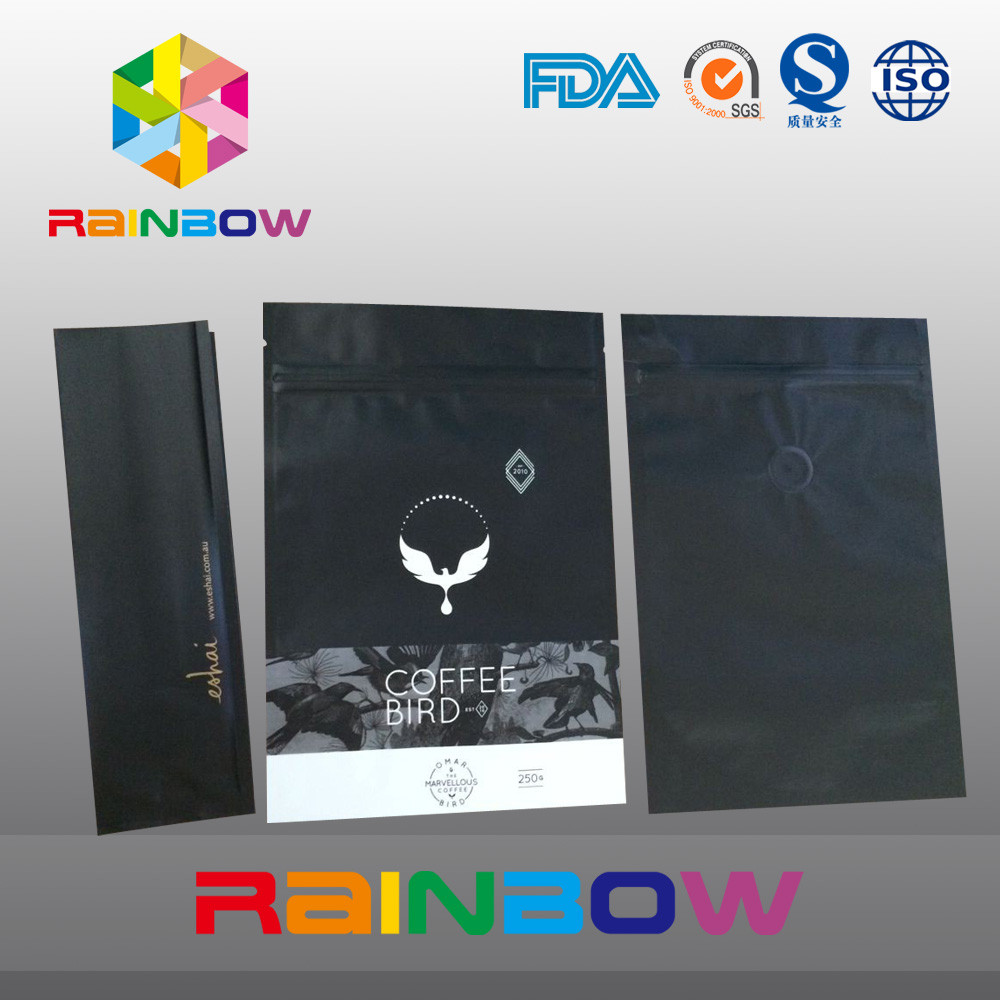 les sacs de gousset du fond de 250g Matt, tiennent des sacs de poche pour l'emballage de café