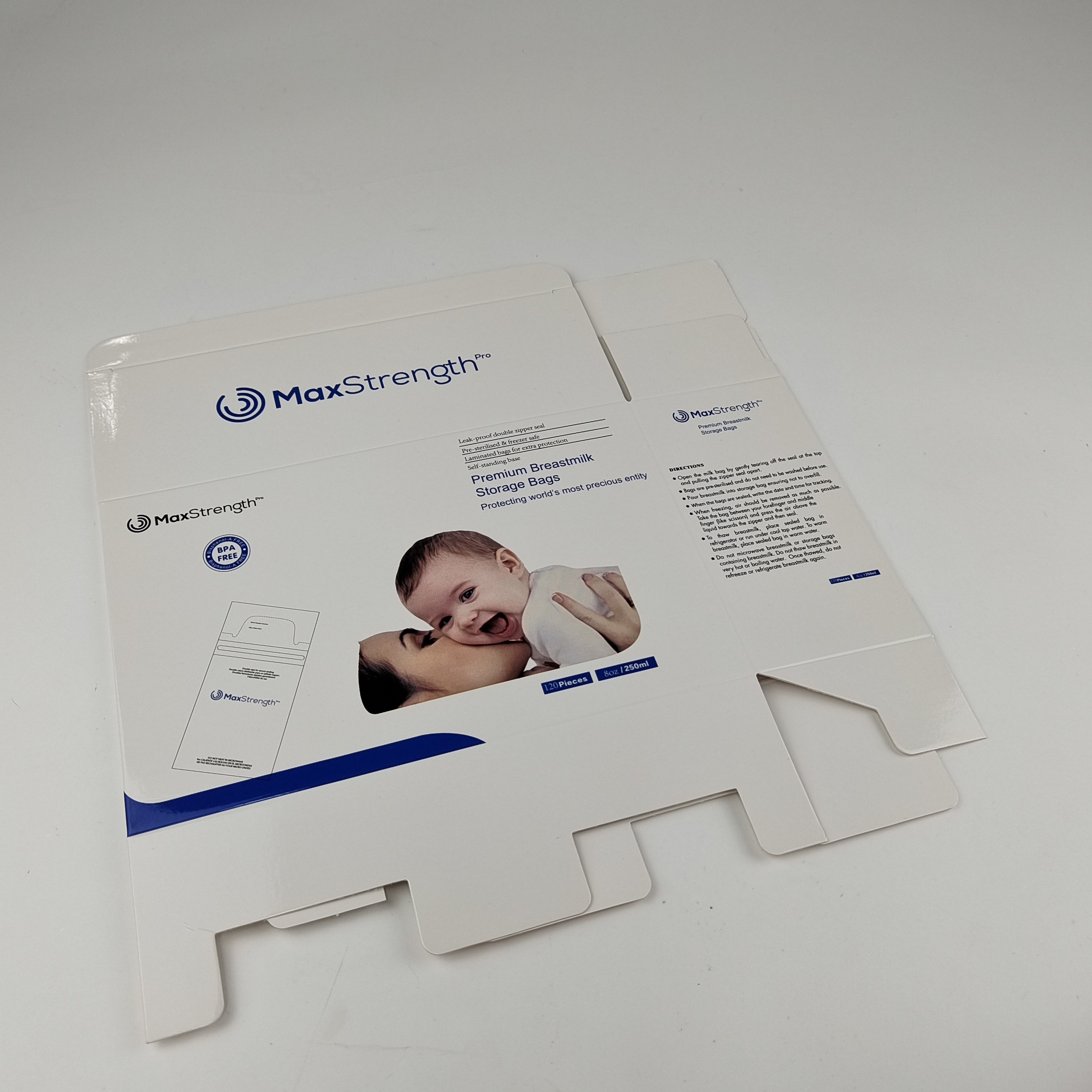 la boîte de rangement du carton 400g a adapté la boîte aux besoins du client rectangulaire d'emballage de lait