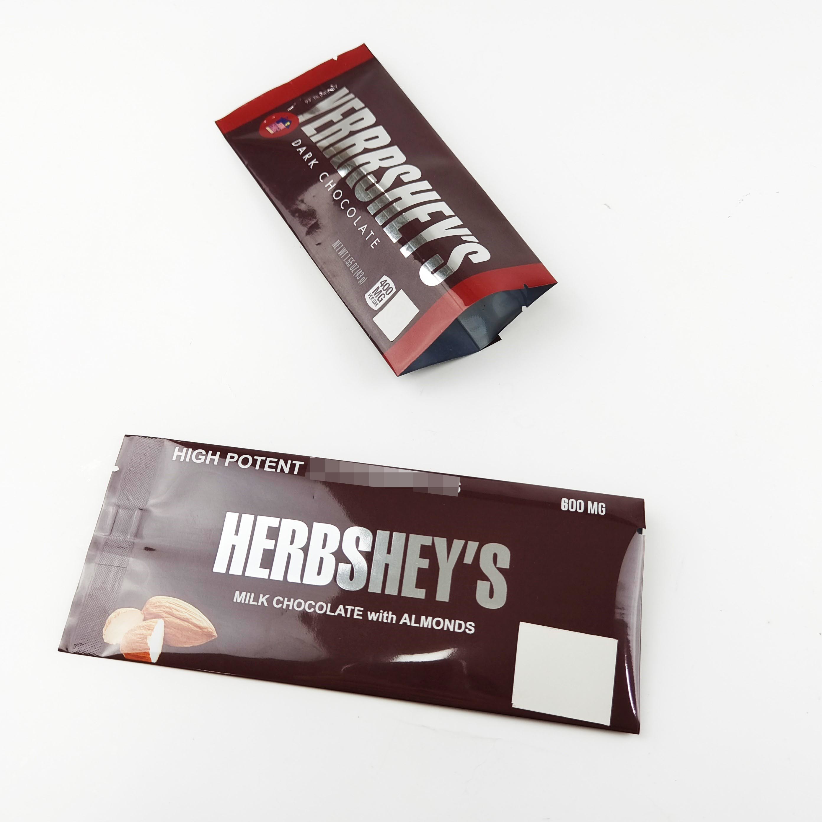 sachets faits sur commande de Logo Foil Bag Chocolate Packing de poche d'emballage du chocolat 600mg