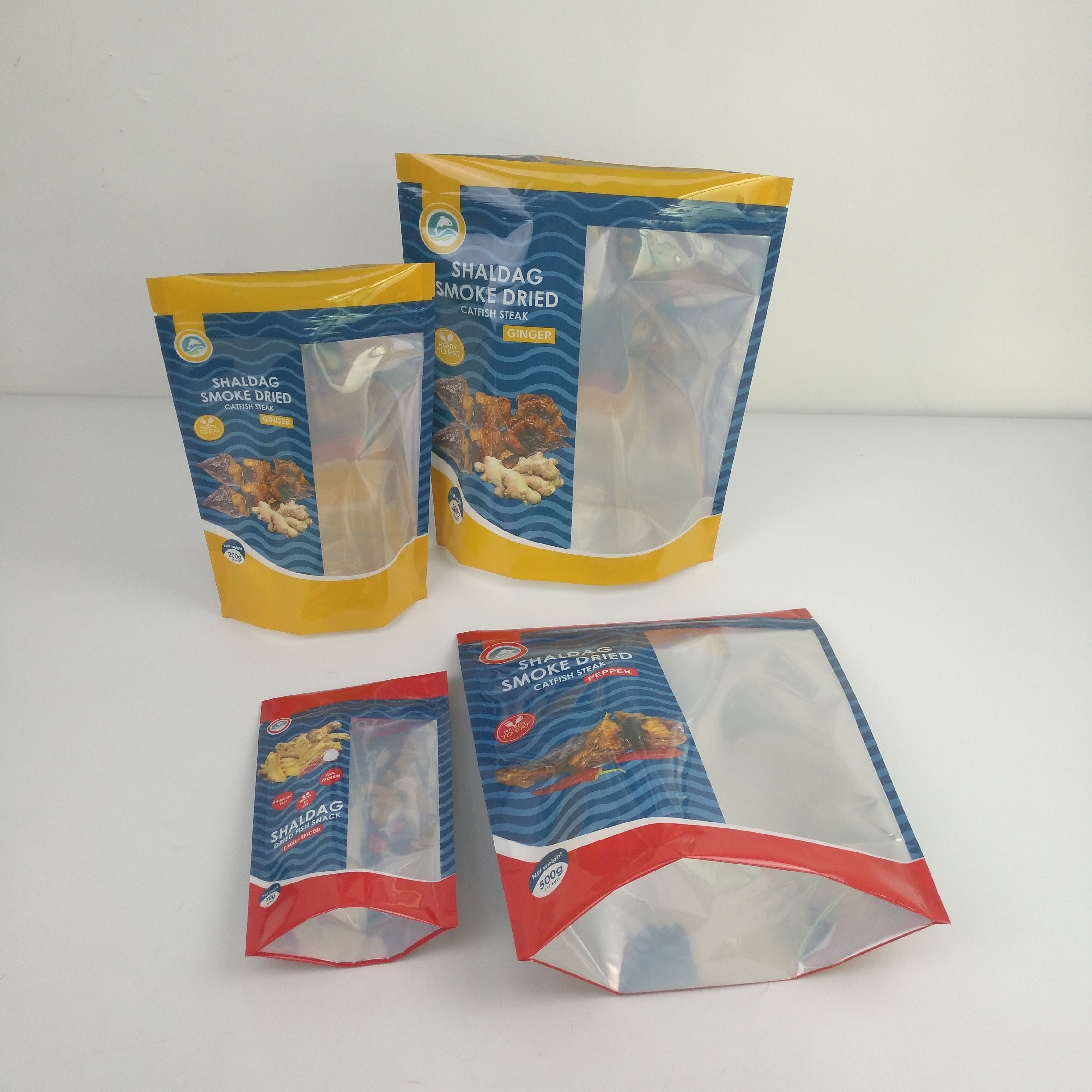 L'emballage brillant de preuve d'odeur met en sac le support zip-lock de Mylar de nourriture sec par casse-croûte vers le haut des sacs