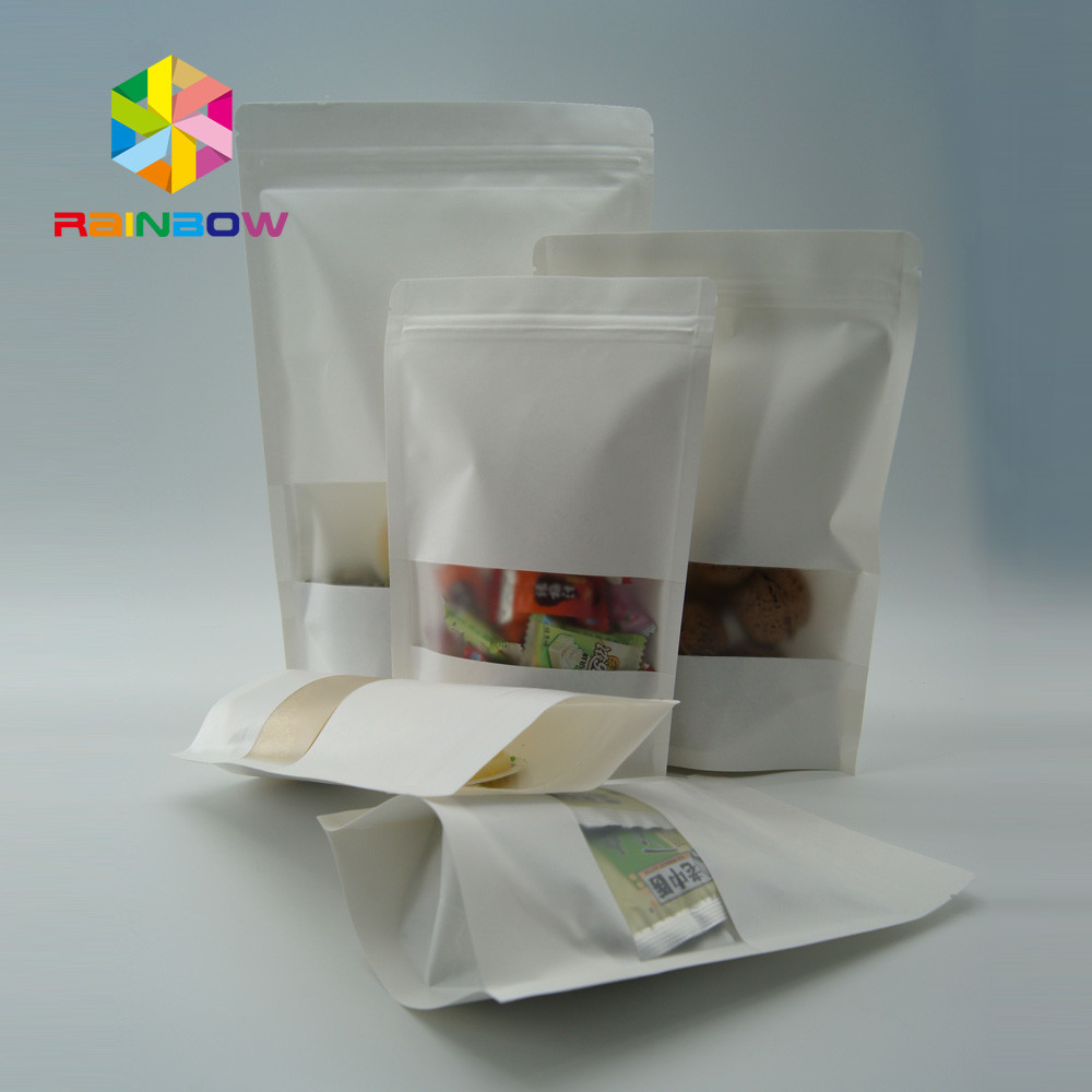 Les sacs à thé clairs de fenêtre empaquetant/rescellables tiennent des poches pour la nourriture
