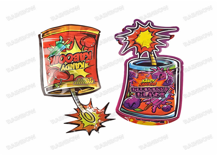 Petite tirette faite sur commande de preuve d'odeur d'emballage de la catégorie 3.5g comestible de Logo Die Cut Ziplock Bags