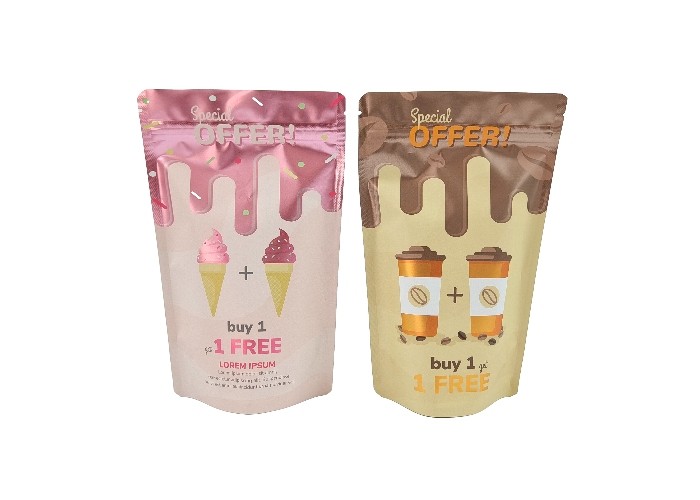 Sacs faits sur commande de Mylar de papier d'aluminium d'emballage de thé de nourriture de Matte Metallic Stand Up Bag