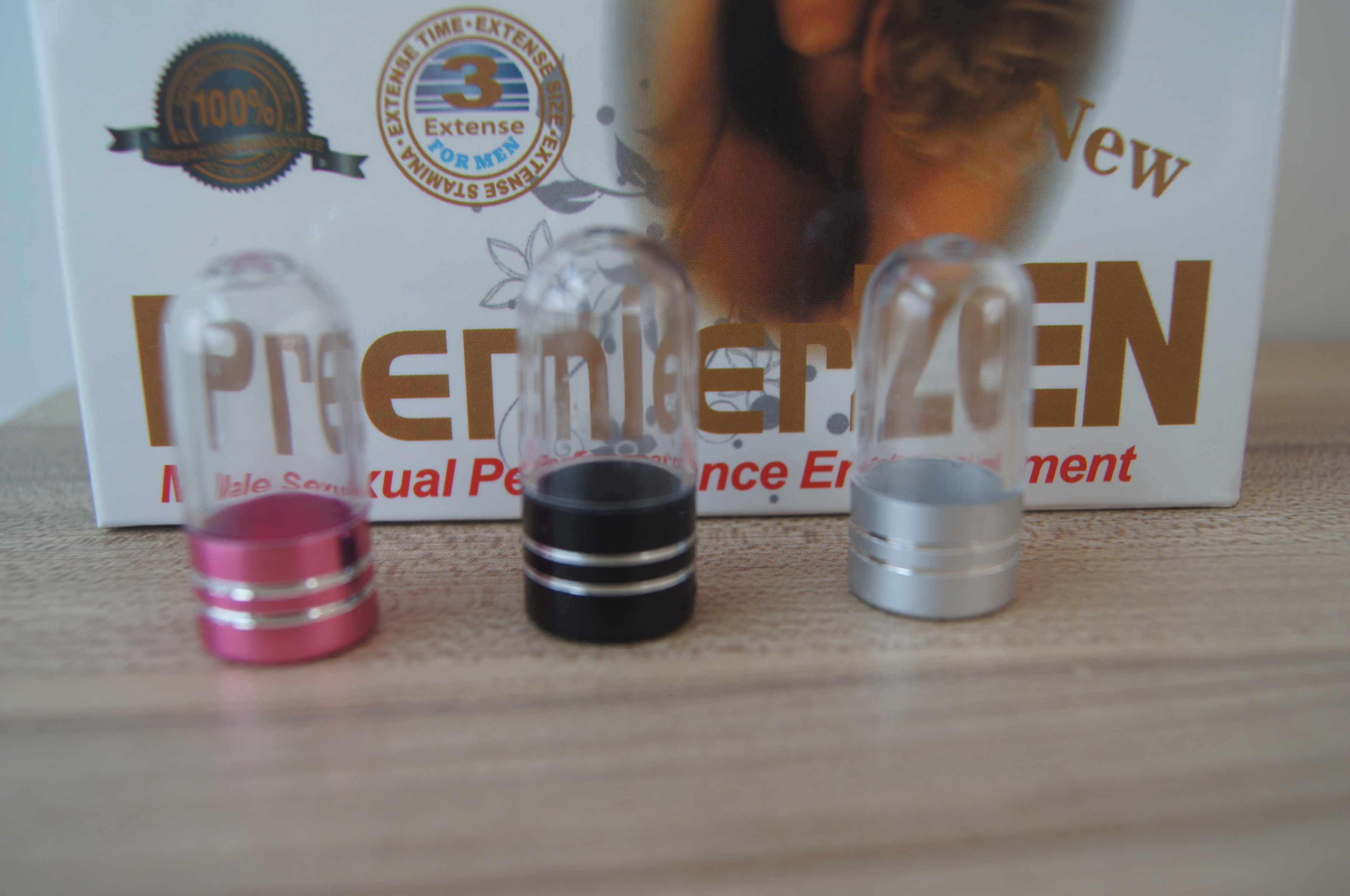 Bouteilles de pilules en plastique vides, contenant en forme de capsule, bouteille PremierZen 3D, cartons emballés