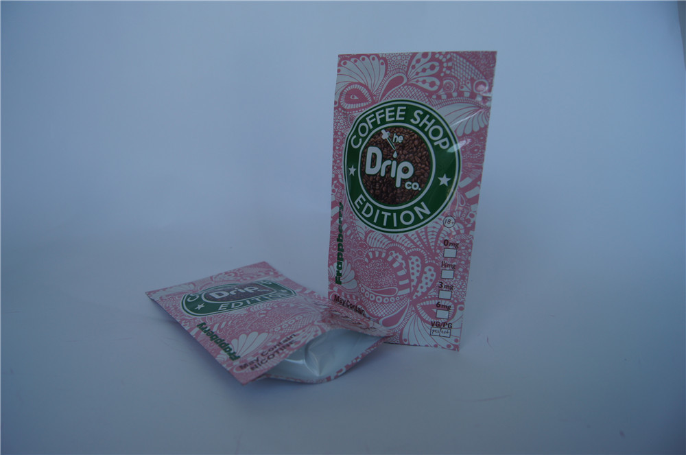 L'impression faite sur commande tiennent des sacs d'emballage de paquet de Vape avec l'entaille de tirette/larme