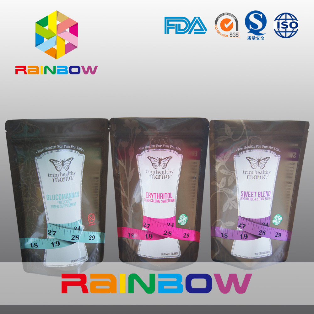 La tirette 150g réutilisable de catégorie comestible tiennent des poches pour la poudre d'énergie