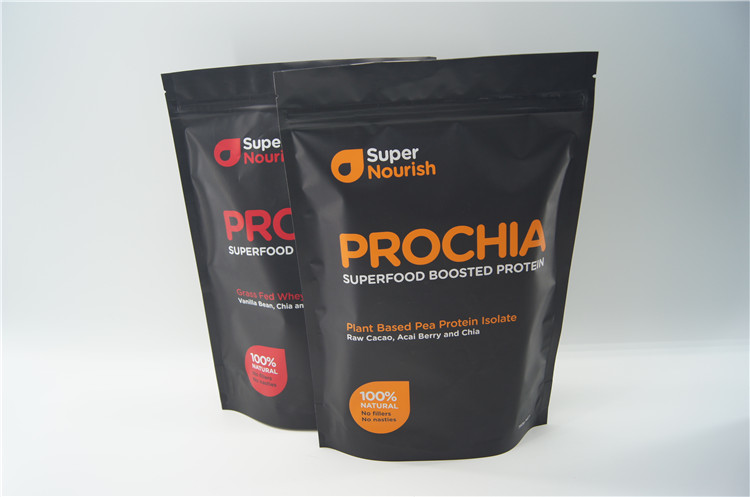 Matt a imprimé le sac à poudre en aluminium de protéine de lactalbumine/papier d'aluminium tiennent des poches de tirette