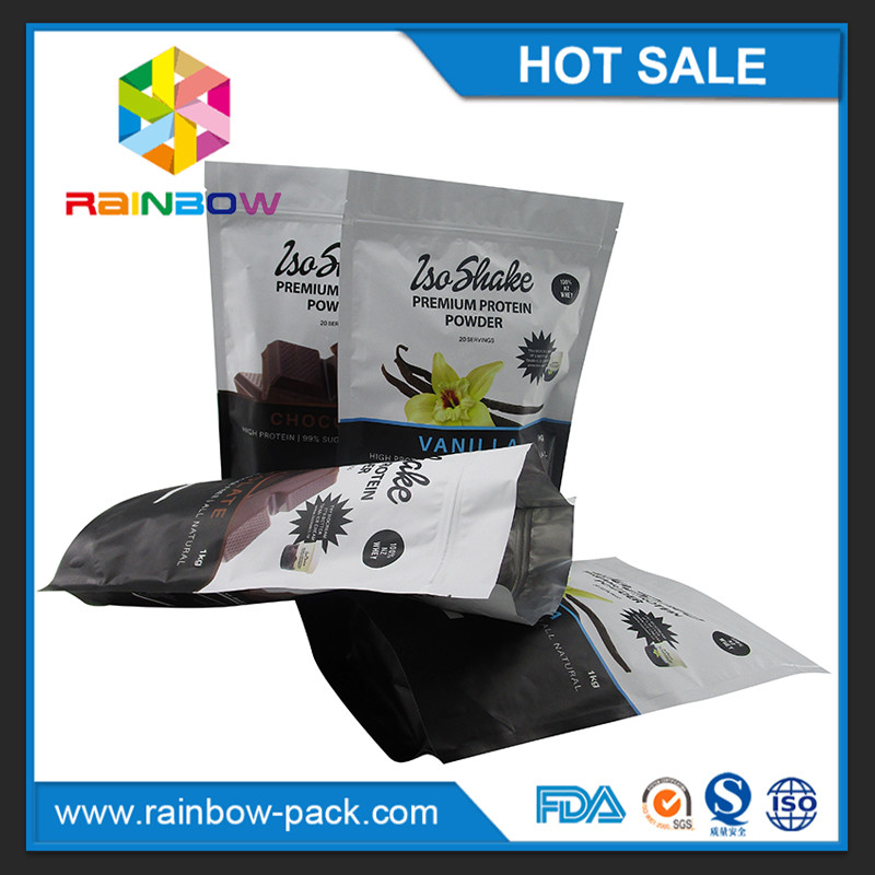 La catégorie comestible 1kg tiennent le sac packaing de poudre de protéine de lactalbumine avec le zip-lock
